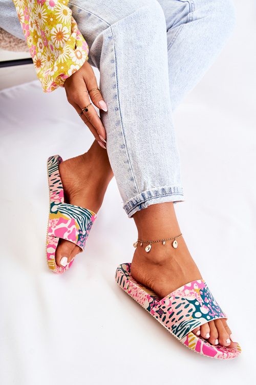 Gumowe Pachnące Klapki ZAXY JJ285097 Różowo-Zielone