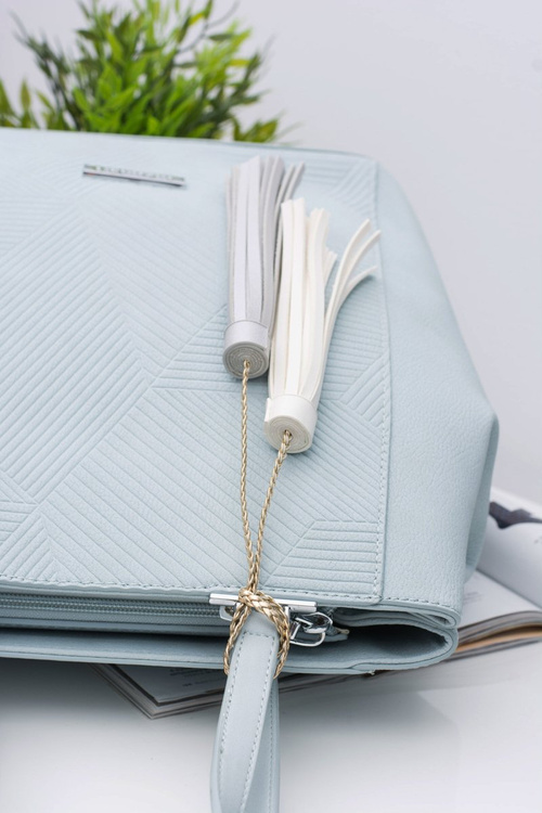 Damska Niebieska Torebka Shopper Worek Monnari