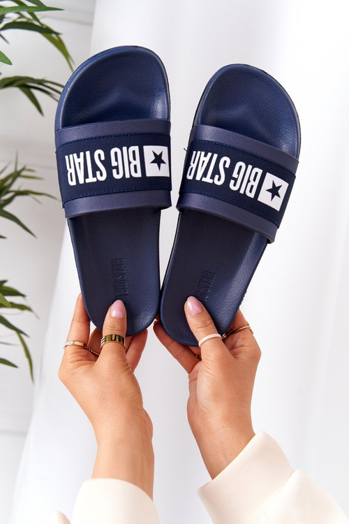 Damskie Klapki Big Star HH274A015 Granatowe