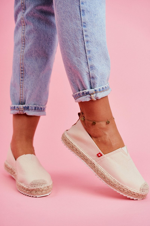 Espadryle Damskie Pleciona Podeszwa Beżowe Big Star FF274A500