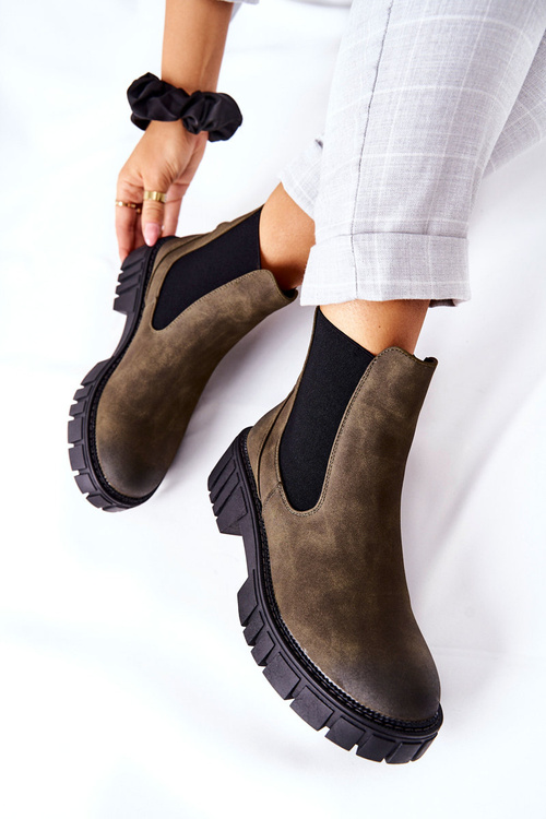 Botki Workery Trapery Ocieplane Sergio Leone TR761 Zielone