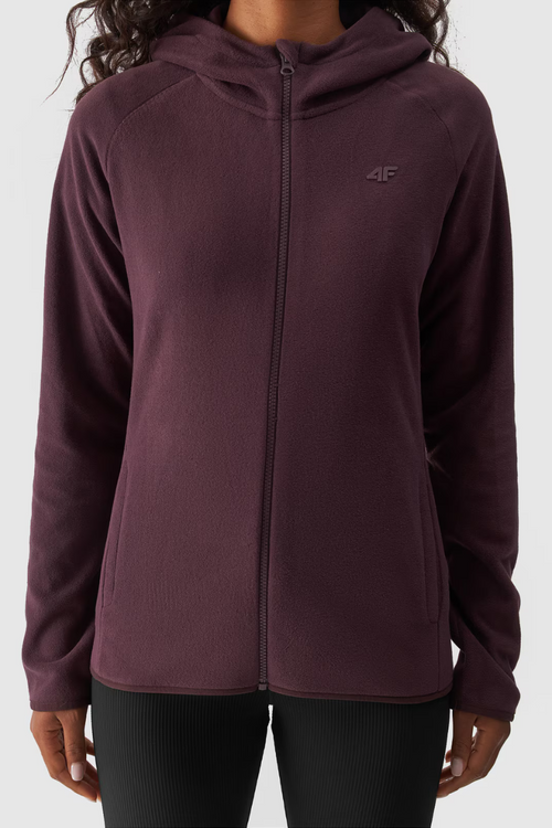 Polar Z Kapturem Regular Damski 4F 4FWMM00TFLEF291-50S Fioletowy