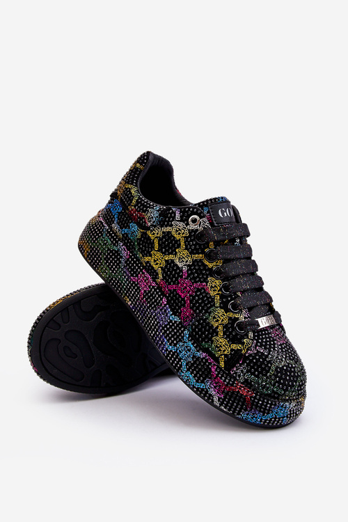 Damskie Buty Sportowe Z Dżetami GOE LL2N4010 Czarne