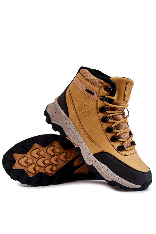 Męskie Ocieplane Buty Trekkingowe Cross Jeans KK1R4026C Camel