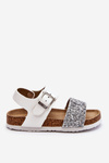 Skórzane Dziecięce Sandałki Big Star LL374133 Białe