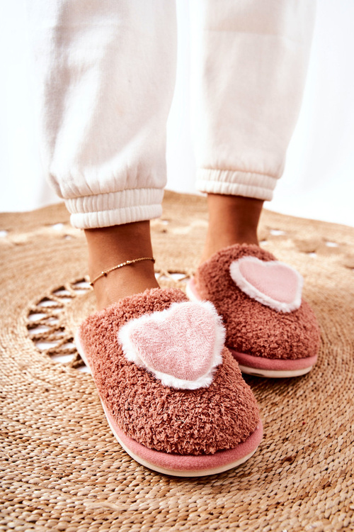 Damskie Papcie Brudny Róż Heartbeat