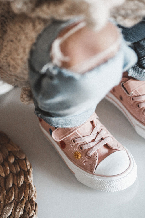 Dziecięce Trampki Na Rzep BIG STAR JJ374054 Różowe