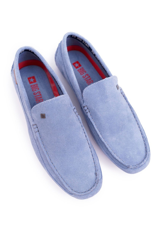 Męskie Mokasyny Big Star Niebieskie DD174421