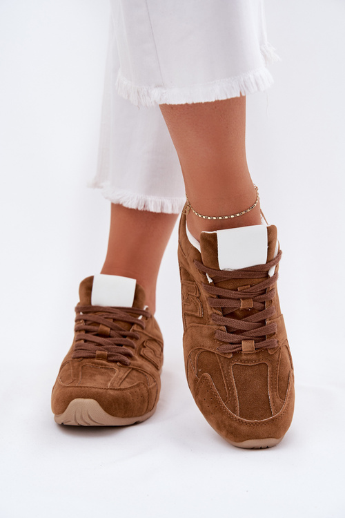 Buty Sportowe Damskie Z Eko Zamszu Camel Dorella
