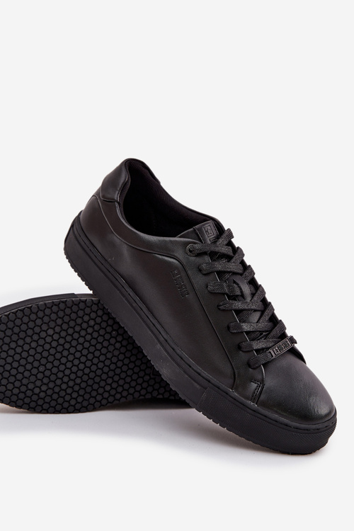 Skórzane Trampki Sneakersy Męskie Big Star SS174121 Czarne