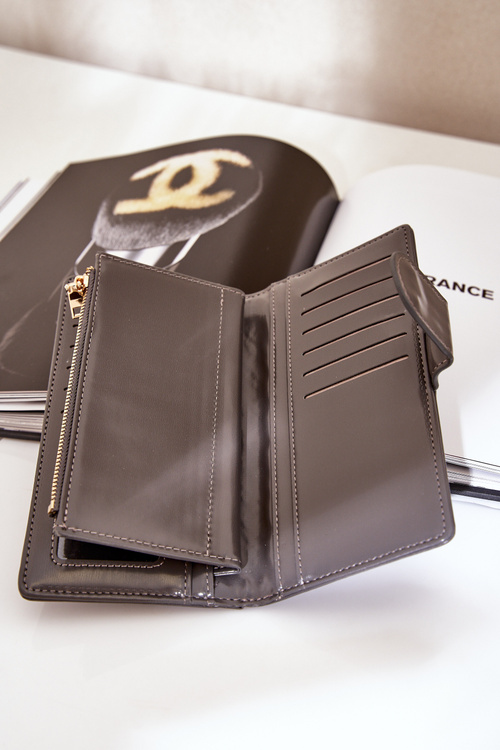 Portfel Damski Z Eko Skóry Szary Kalinessa