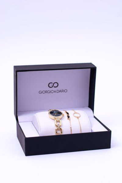 Zestaw Giorgio Dario Złoty Zegarek Dwie Bransolety