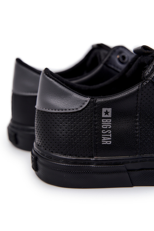 Męskie Skórzane Trampki Big Star JJ174227 Czarne