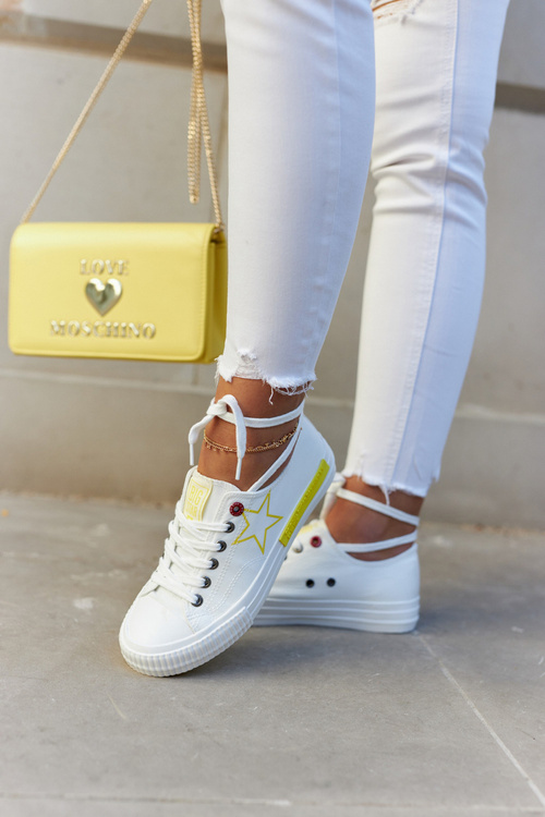 Damskie Niskie Trampki BIG STAR JJ274384 Białe