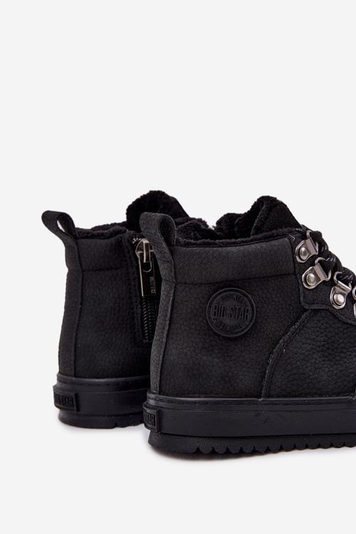 Buty Trekkingowe Trapery Dziecięce Ocieplane Big Star SS374075 Czarne