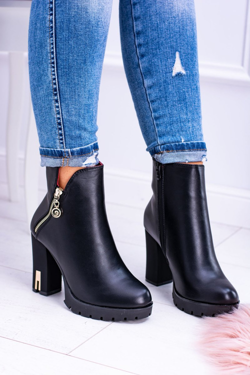 Czarne ekstrawaganckie botki Superlove