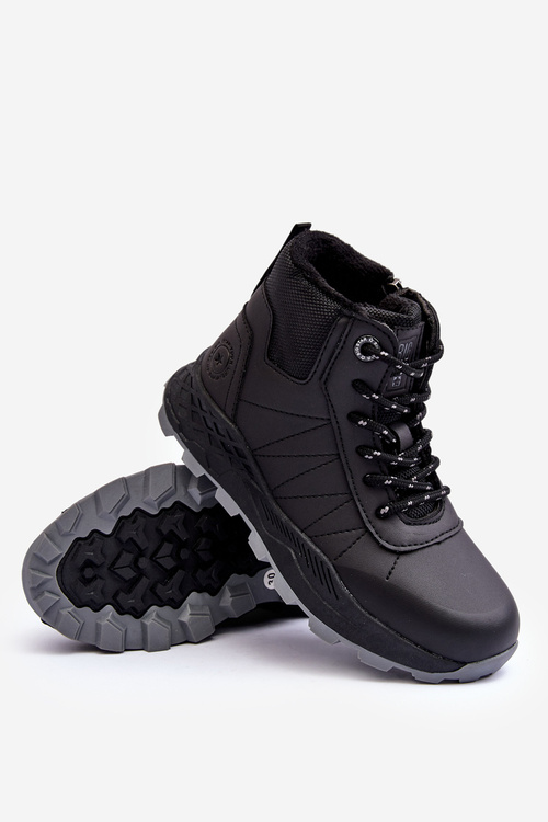 Buty Trekkingowe Trapery Ocieplane Dziecięce Czarne Big Star MM374203