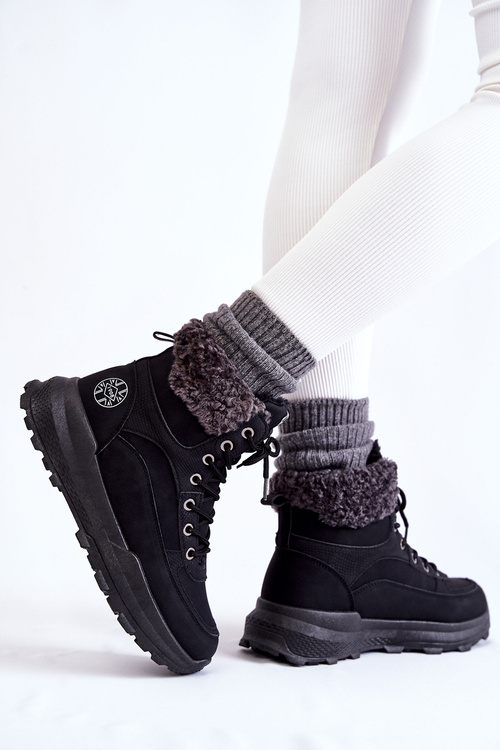 Ocieplane Botki Trapery Lee Cooper LCJ-22-44-1362 Czarne