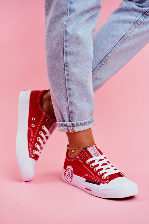 Trampki Damskie Cross Jeans Czerwone FF2R4074C