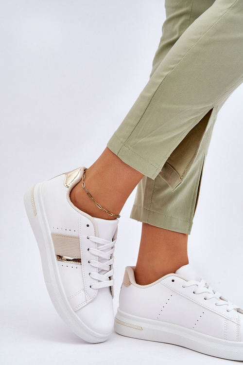 Damskie Sportowe Buty Na Platformie Białe Soris