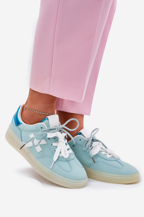 Niskie Buty Sportowe Damskie W Panterkę Miętowe Zelevelis