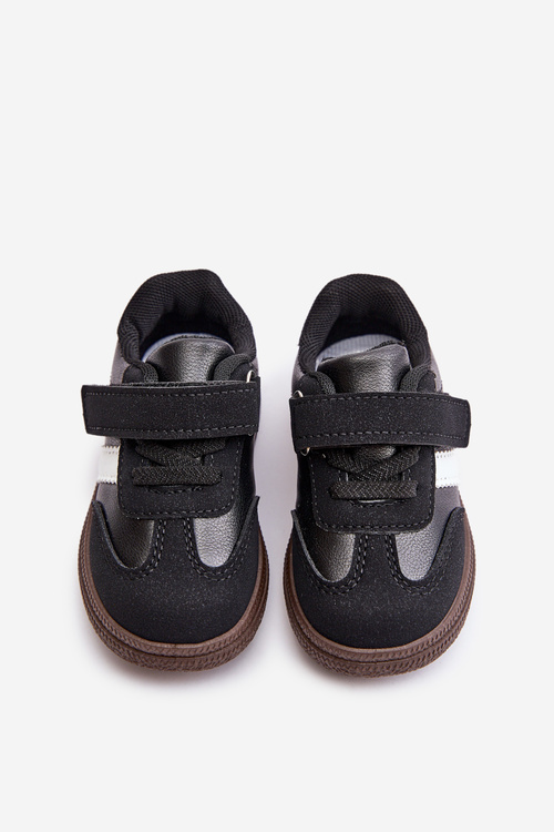 Sneakersy Dziecięce Na Rzep Czarne Tromella