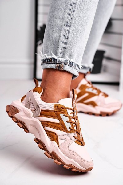 Damskie Sneakersy Big Star Beżowe GG274664