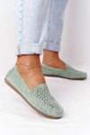 Damskie Zamszowe Mokasyny Zielone Molly