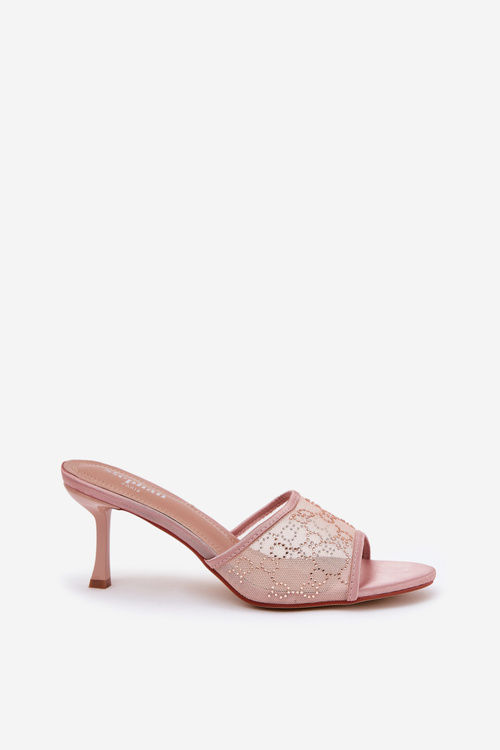 Zdobione Klapki Na Szpilce Szampańskie Ennoriel