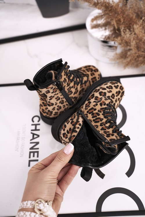 Dziecięce Botki z Suwakiem W Panterkę Dafne