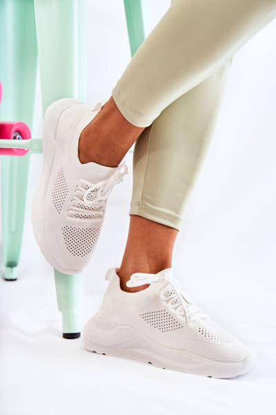 Damskie Buty Sportowe Wsuwane Białe Savanna