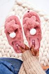 Damskie Papcie Z Futerkiem I Gwiazdką Pudrowy Róż Night-Night 