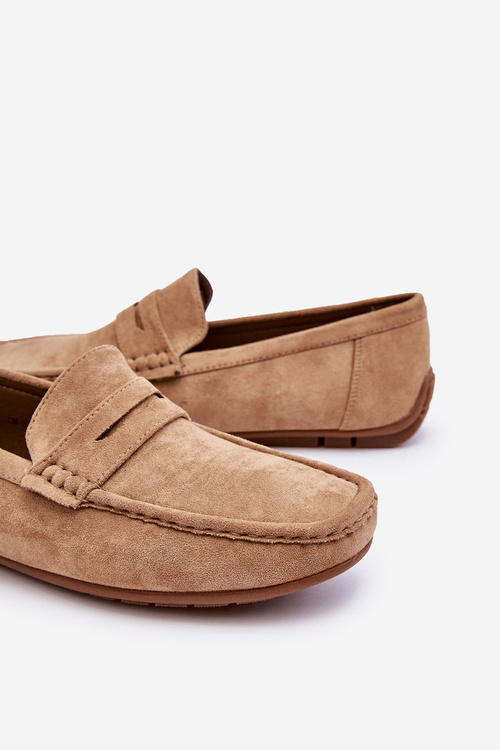 Męskie Zamszowe Mokasyny Beżowe Wesley