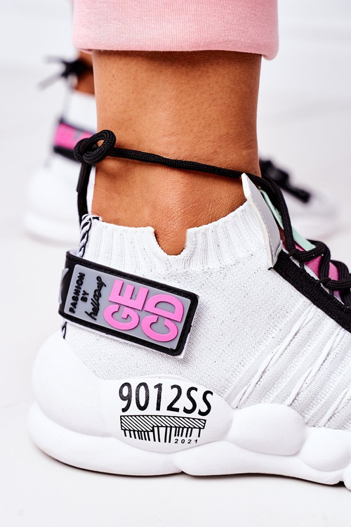 Damskie Sportowe Buty Sneakersy Białe Bubble Tea