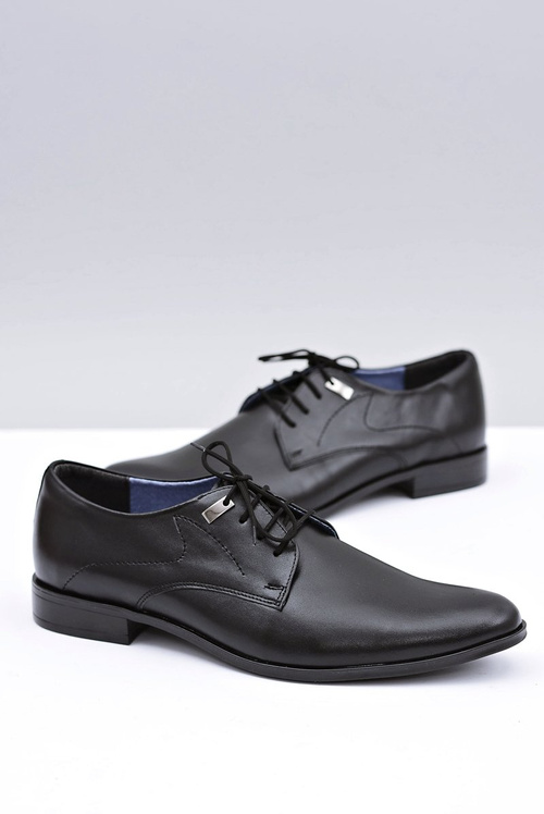 Eleganckie Czarne Półbuty Wizytowe Damaso