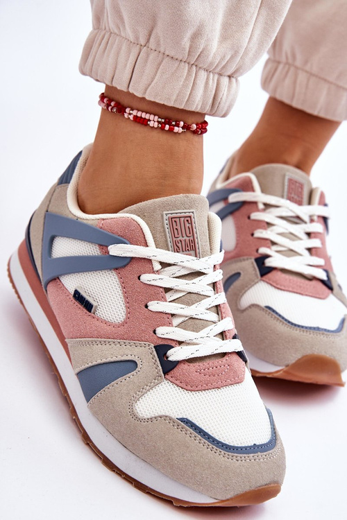 Wygodne Damskie Sneakersy Memory Foam Big Star LL274951 Niebieskie