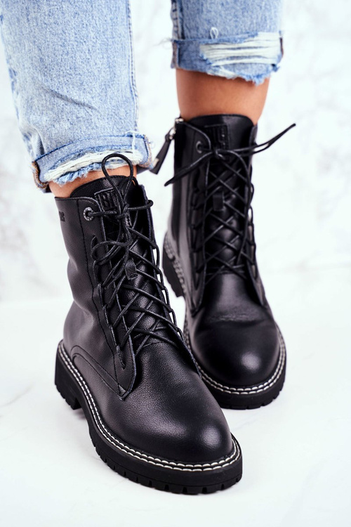 Damskie Botki Trapery Big Star Czarne GG274596