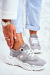 Damskie Sportowe Buty Sneakersy Big Star GG274211 Szare