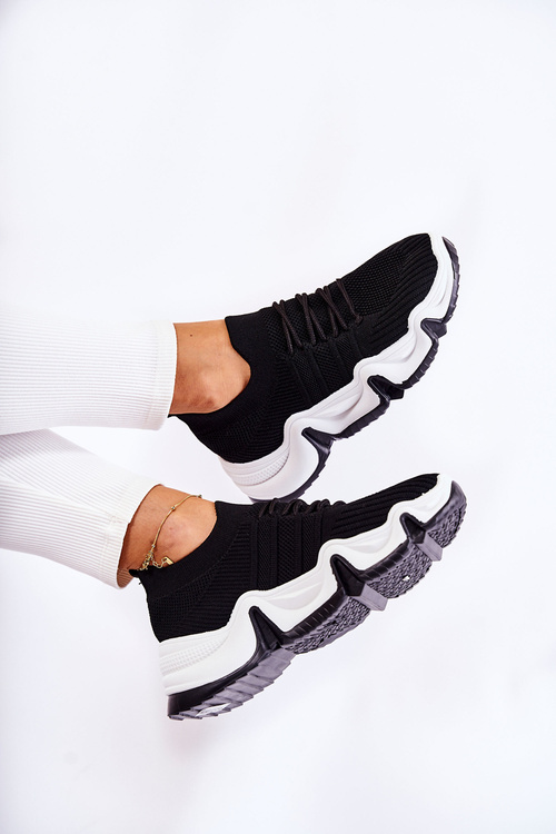 Damskie Wsuwane Sneakersy Czarne Dayen