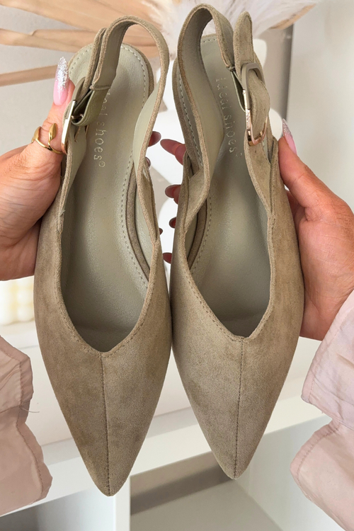 Baleriny Damskie Z Klamrą Zielone Tanelia