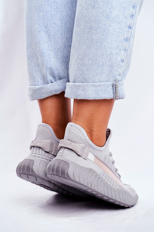 Damskie Sportowe Buty Lekkie Przewiewne Szare Lumiere