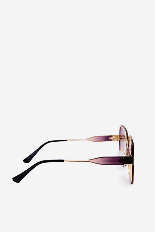 Okulary Przeciwsłoneczne Damskie Z Cieniowanymi Szkiełkami UV400 Brązowe