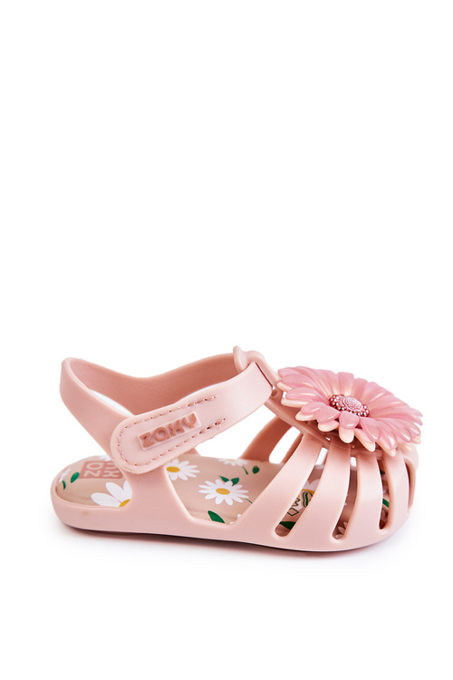 Dziecięce Sandałki Na Rzep Pachnące ZAXY JJ385032 Jasnoróżowe