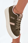 Sneakersy Damskie Na Platformie Big Star SS274349 Zielone