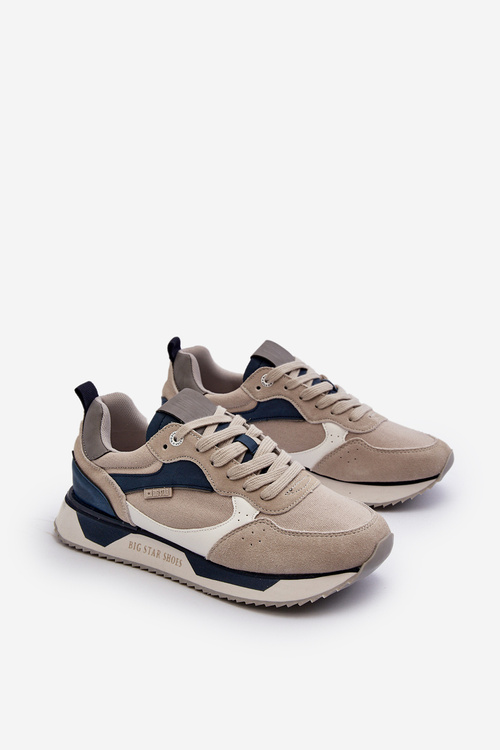 Sneakersy Męskie Memory Foam System Big Star NN174348 Szare