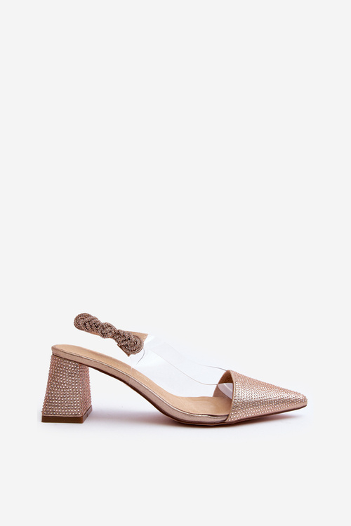 Eleganckie Czółenka W Szpic D&A MR91292-1 Champagne