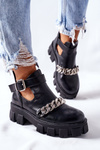 Botki Z Łańcuszkiem Czarne Torment
