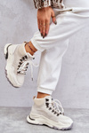 Damskie Wysokie Buty Sportowe GOE KK2N4097 Jasnobeżowe