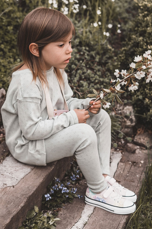 Dziecięce Trampki Materiałowe Print Różowe Buster