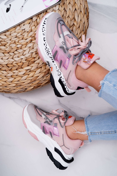 Sportowe Damskie Buty Różowe Focus